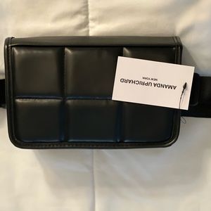 NEW Vegan Leather Black Belt Bag